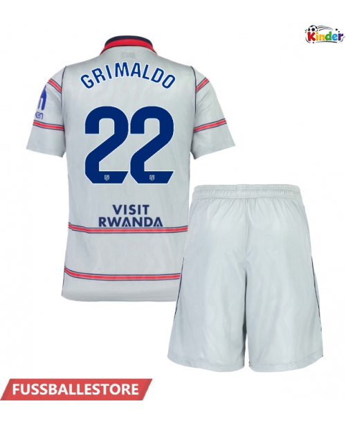 Günstige Atletico Madrid Alejandro Grimaldo #22 3rd trikot Kinder 2026-27 Kurzarm (+ Kurze Hosen)